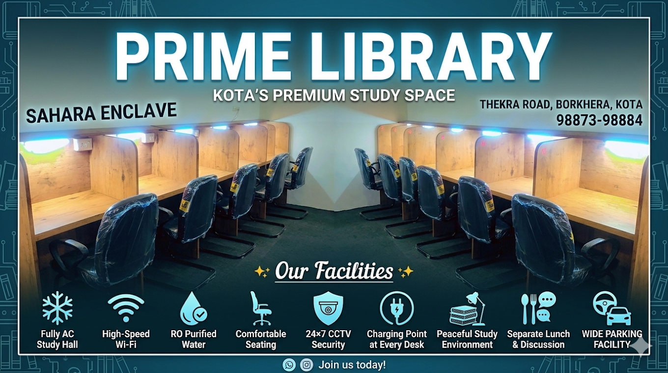 Prime Library study hall seating with desks and chairs